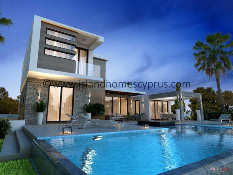 Ayia Thekla One of a kind 4 bedroom, 3 bathroom new build BEACH FRONT villa on Private Plot with TITLE DEEDS in Ayia Thekla - SRT101DP.This