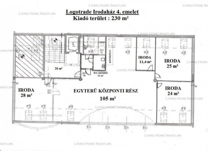 Budapest XIII. kerület XIII. Angyalföldön hosszútávra kiadó egy negyedik emeleti, 200 m2-es irodaterületet.

AZONNAL költözhető!

 Gewerbe