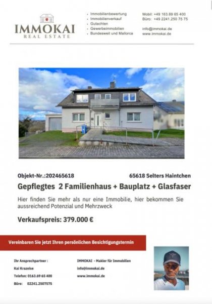 Frankfurt am Main FRANKFURT AM MAIN: 2-Familienhaus mit Ausbaupotenzial im Keller und 1 x Baugrundstück im Paket! Haus kaufen