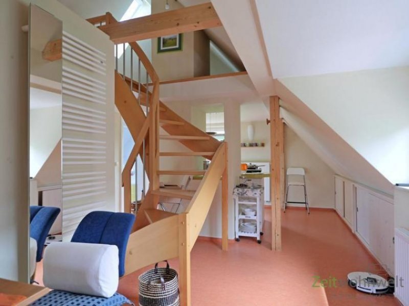 Dresden (EF0920_M) Dresden: Briesnitz, möbliertes Dachgeschoss-Apartment über 2 Etagen, Linoleumböden, echter Kamin, WLAN Wohnung