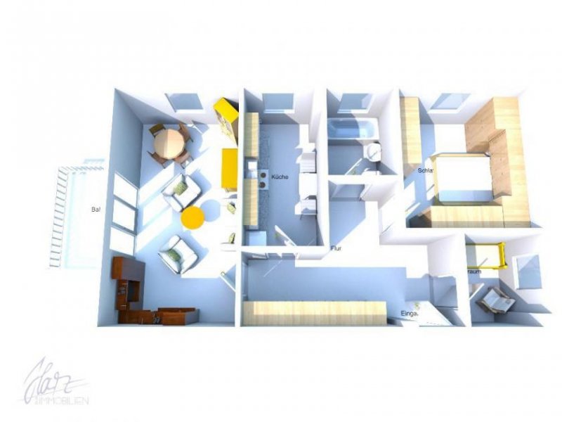 Riesa ***VOLL MÖBLIERTE TRAUMWOHNUNG - EINZIEHEN UND SOFORT ZU HAUSE SEIN*** 2,5 Raumwohnung mit Balkon und Tageslichtbad zu Wohnung