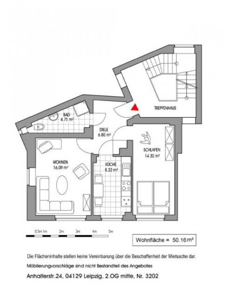 Leipzig EUTRITZSCH + 2 RAUM + 2. OBERGESCHOSS + AB JULI Wohnung mieten