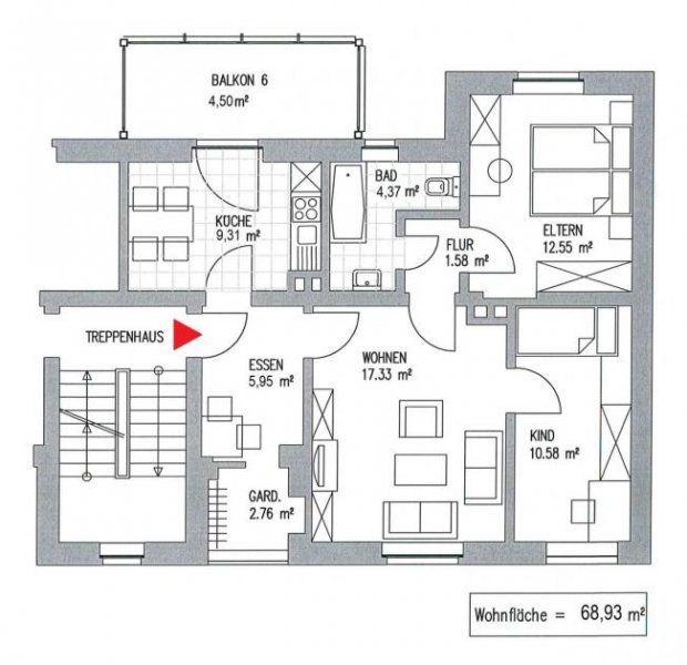 Leipzig AB 01.06.2026 WAHREN + 3 RAUM WOHNUNG + 2.OG + BALKON Wohnung mieten
