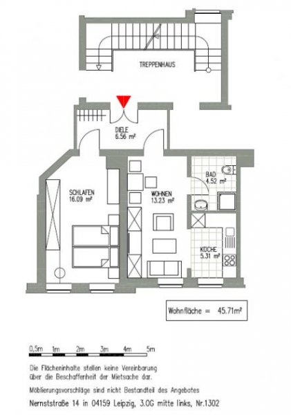 Leipzig MÖCKERN + 2 ZIMMER + RUHIG GELEGEN + AB SOFORT FREI Wohnung mieten