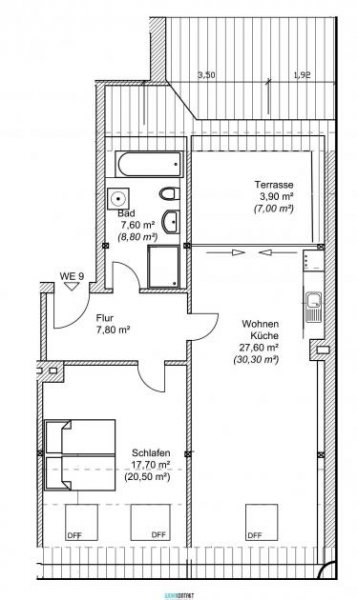 Leipzig 2 Zimmer Dachgeschoss * Parkett * Loggia * Lift * in Stötteritz * Wohnung mieten