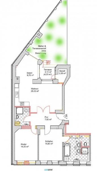 Leipzig Zweitbezug in Leipzig Stötteritz - elegantes Wohnen im Denkmal | eigener Gartenanteil | Einbauküche |2 Design-Bäder Wohnung