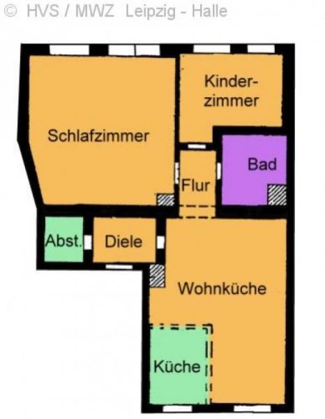 Leipzig schöne 3- RW im Erdgeschoss in saniertem Altbau, verkehrsgünstige Lage, Bad mit Dusche Wohnung mieten
