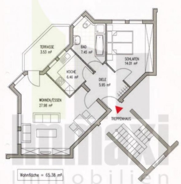 Markkleeberg 2 RAUM + BALKON + LAMINAT + TRAUMHAFT RUHIG + ANSCHAUEN !!! Wohnung mieten