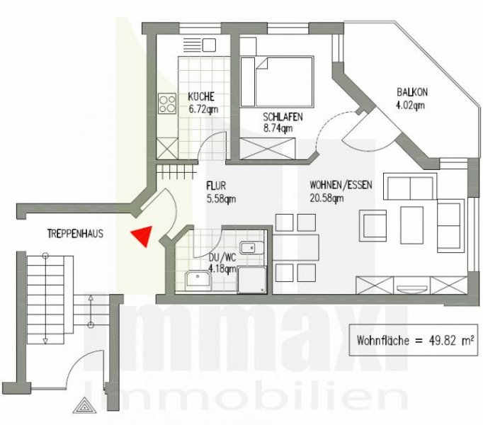 Markkleeberg AB 01.07.2026 + MARKKLEEBERG + 2 ZIMMER + ERDGESCHOSS + BALKON Wohnung mieten