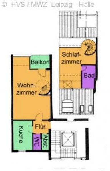 Schkeuditz Wohnen im Einkaufspark Schkeuditz in einer 2-Zi.- Galeriewohnung mit Balkon in einem Neubau mit Personenaufzug Wohnung mieten