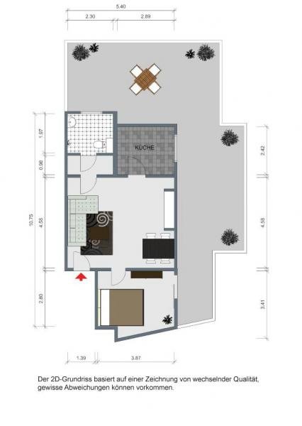 Kabelsketal große und sonnige Dachterrassenwohnung,2Raum inkl.Stellplatz 500€ warm Wohnung mieten
