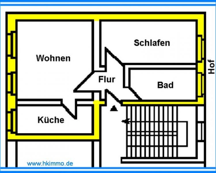 Köthen (Anhalt) Kleine 2-Raumwohnung mit Küche und Bad! Wohnung mieten