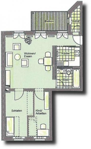 Zwickau Ab 1.10.! Moderne 3-Raumwohnung! Zentrumsnah, Balkon, Parkett, Vorratsraum! Wohnung mieten