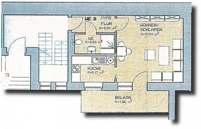 Zwickau Ab 1.12.! Moderne 1-Raumwohnung mit Balkon u. EBK im Herzen von Zwickau Wohnung mieten