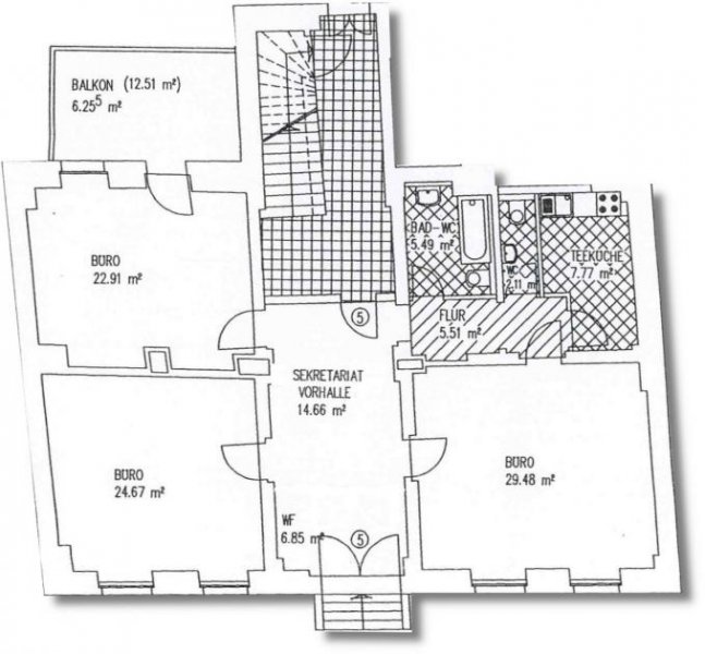 Zwickau Ab 1.1.27! Zentrumsnahe, moderne Büroräume mit Balkon u. zwei Carport-Stellplätzen! Gewerbe mieten