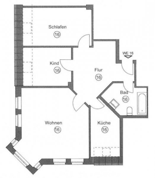 Zwickau Ab 1.9.26! Zentrumsnahe 3-Raumwohnung mit moderner EBK in Zwickau! Wohnung mieten