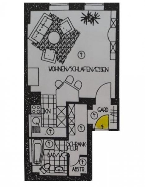 Zwickau Großzügige 1-Raumwohnung mit Einbauküche in Zwickau! Denkmalschutz! Wohnung mieten