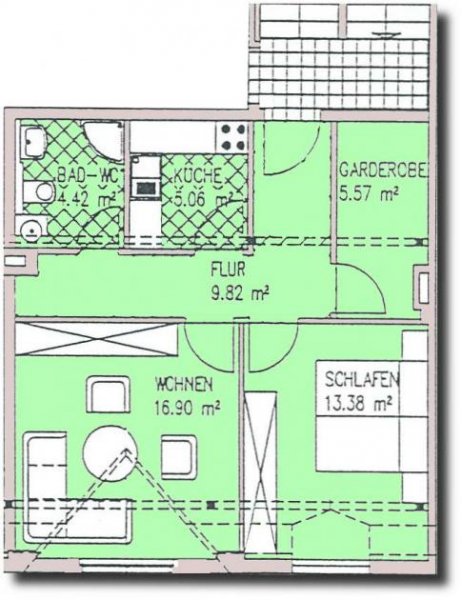 Zwickau Helle, moderne 2-Raumwohnung in Innenstadtlage! Wohnung mieten