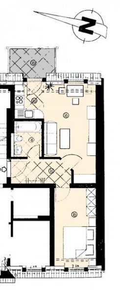 Zwickau Ab 01.03.26!!!Schöne 2-Raum-Wohnung in Kulturdenkmal! 1. DG, Bad mit Wanne, offener Kochbereich und Balkon Wohnung mieten