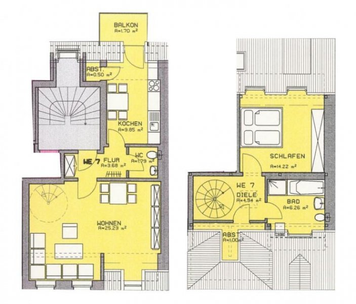 Zwickau Ab 1.8.26! Schöne 2-Raum-Maisonettewhg. mit Balkon und Stellplatz! Wohnung mieten