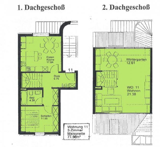 Zwickau Ab 1.9.26! Großzügige 2-Raum-Maisonette-Wohnung mit EBK und Stellpl. in der Nordvorstadt! Wohnung mieten