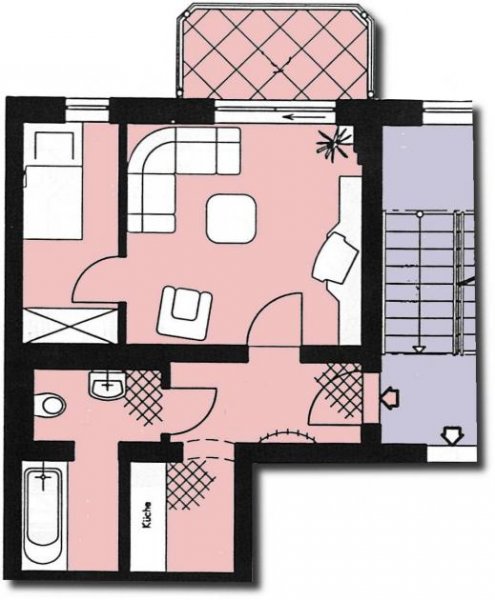 Zwickau 1,5 Zimm-Wohnung in Marienthal mit tollem Blick ins Erzgebirge, Laminat, Balkon Wohnung mieten