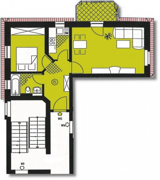 Zwickau Ab 1.4.26! Attraktive 2-Raumwohnung mit Balkon in Marienthal! Nähe Krankenhaus! Wohnung mieten