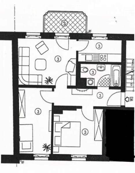 Zwickau Schöne 3-Raum Whg. mit Balkon in Marienthal nähe HBK! Wohnung mieten