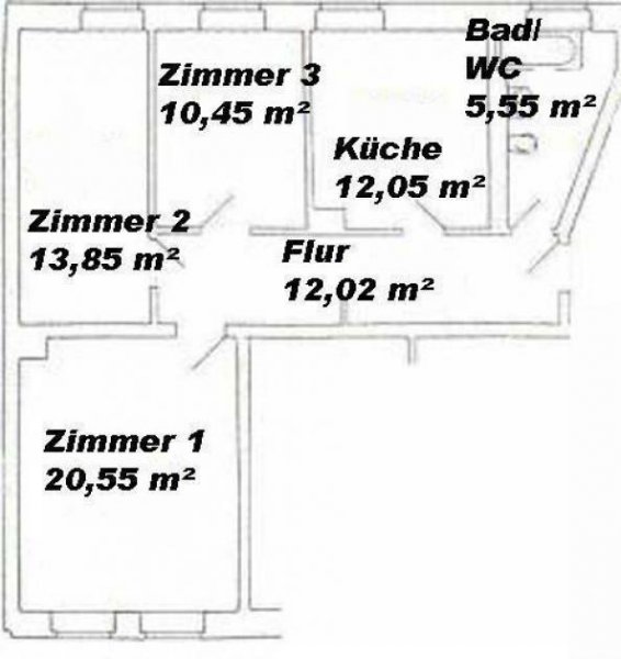 Chemnitz Gepflegte 3-Zimmer mit Laminat und Wannenbad in Uni- und Zentrumsnähe* Wohnung mieten