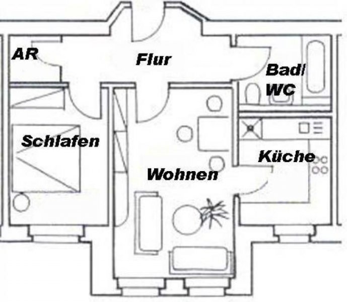 Chemnitz Günstige 2-Zimmer mit Wannenbad und Laminat in guter Lage! Wohnung mieten