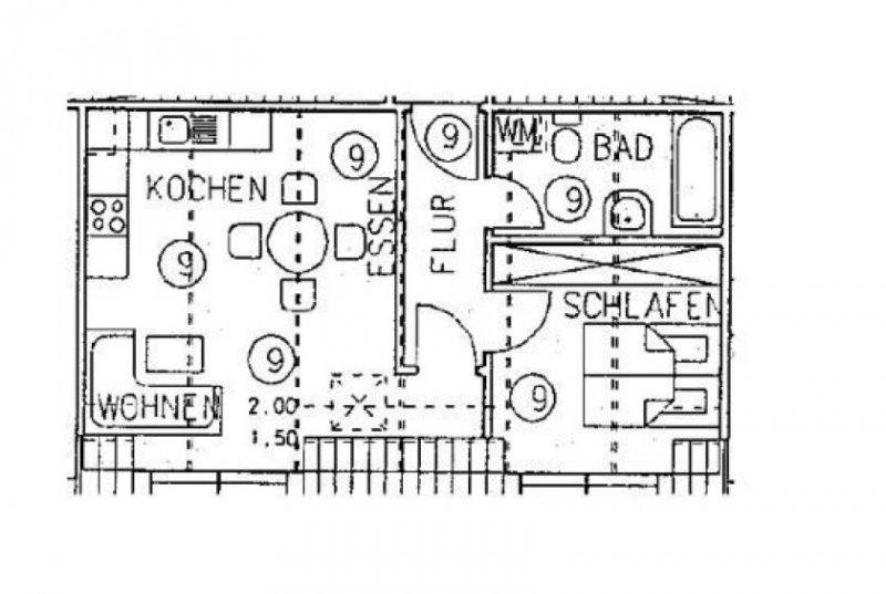 Chemnitz Günstige DG 2-Zimmer mit Wanne und Laminat in guter Lage! Wohnung mieten