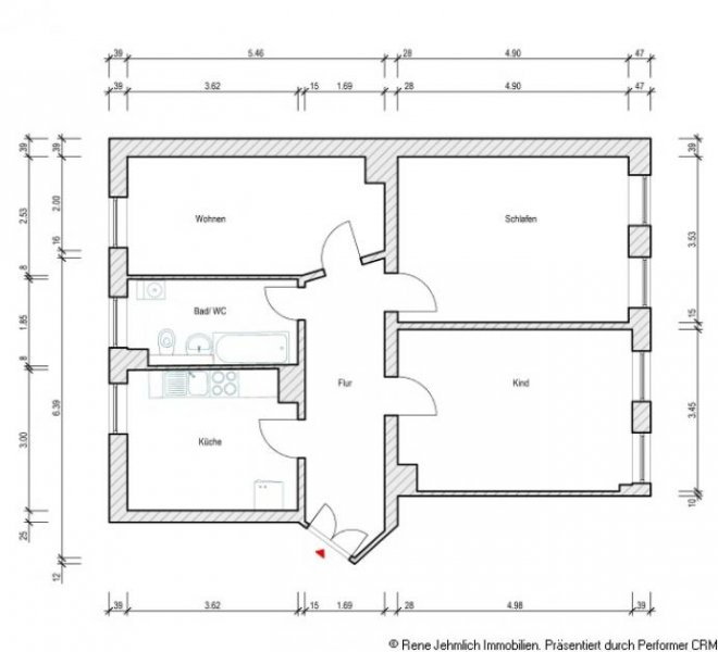 Chemnitz Schöne 3 Raum Wohnung im Lutherviertel Wohnung mieten