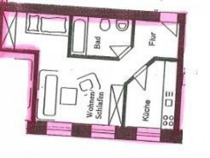 Chemnitz Gemütliche 1-Zimmer mit Laminat, EBK und Dusche in guter Lage!!! Wohnung mieten