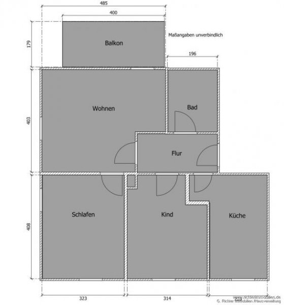 Freiberg 3-Raum-Wohnung mit Balkon Wohnung mieten