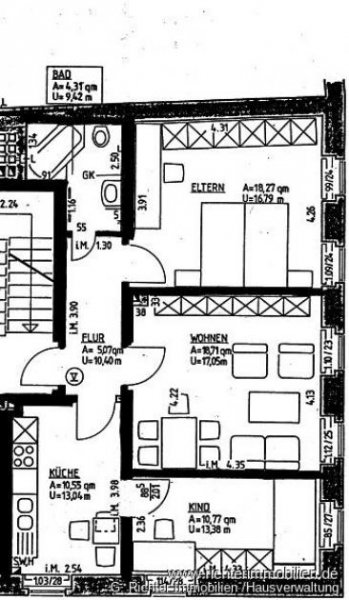Freiberg 3-Zimmer Wohnung nähe Obermarkt - Altstadt - Freiberg Wohnung mieten