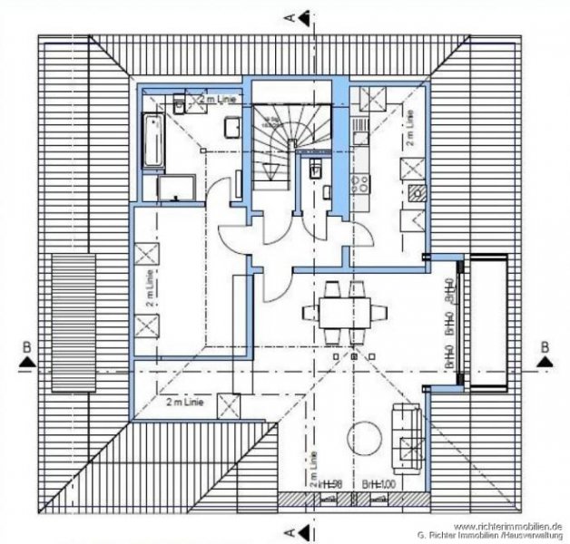 Freiberg Geräumige 2-Zimmer-Dachgeschosswohnung mit Einbauküche Wohnung mieten