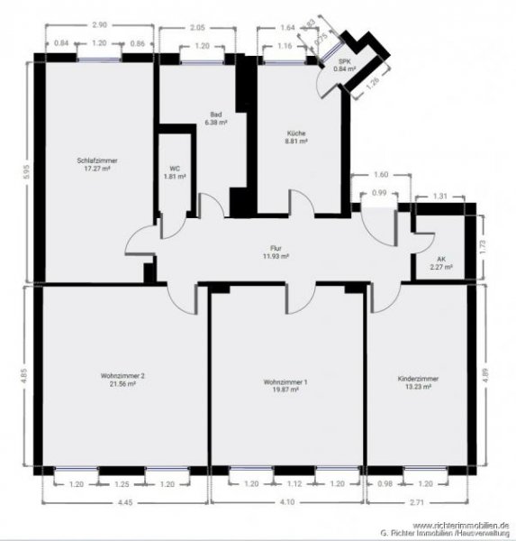 Freiberg Große 4-Zimmer-Wohnung mit Speisekammer und Gäste-WC Wohnung mieten