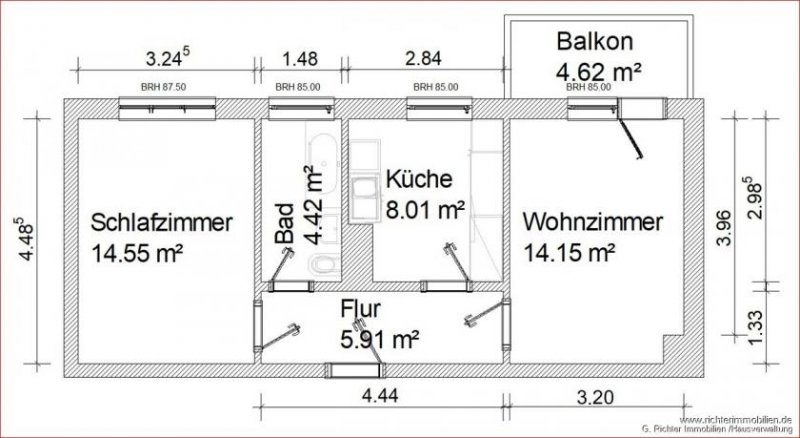 Halsbrücke Ruhig gelegene 2-Zimmer-Wohnung mit Balkon in Halsbrücke, Einbauküche optional Wohnung mieten
