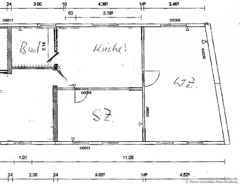 Hirschfeld (Landkreis Mittelsachsen) 2-Zimmer-Wohnung mit Einbauküche in ruhige Wohnlage in einem Dreiseitenhof in Hirschfeld (Reinsberg) Wohnung mieten