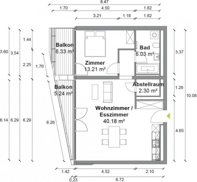 Berlin Große und helle 2 Zimmer Wohnung mit 2 Balkons, ca. 67 m², EBK und Concierge in Mitte Wohnung mieten