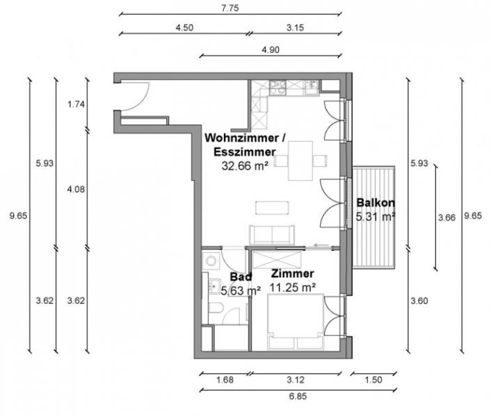 Berlin Gut geschnittene 2 Zimmer Wohnung mit ca. 52m², EBK und Fußbodenheizung in Berlin-Mitte! Wohnung mieten