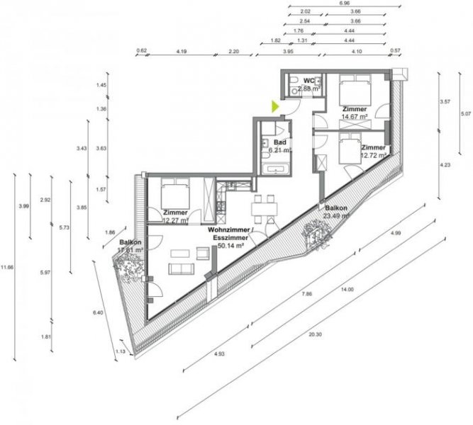 Berlin Highlight-Wohnung mit 4 Zimmern, ca. 120m², EBK und umlaufendem Balkon mit Panoramablick in Berlin-Mitte! Wohnung mieten