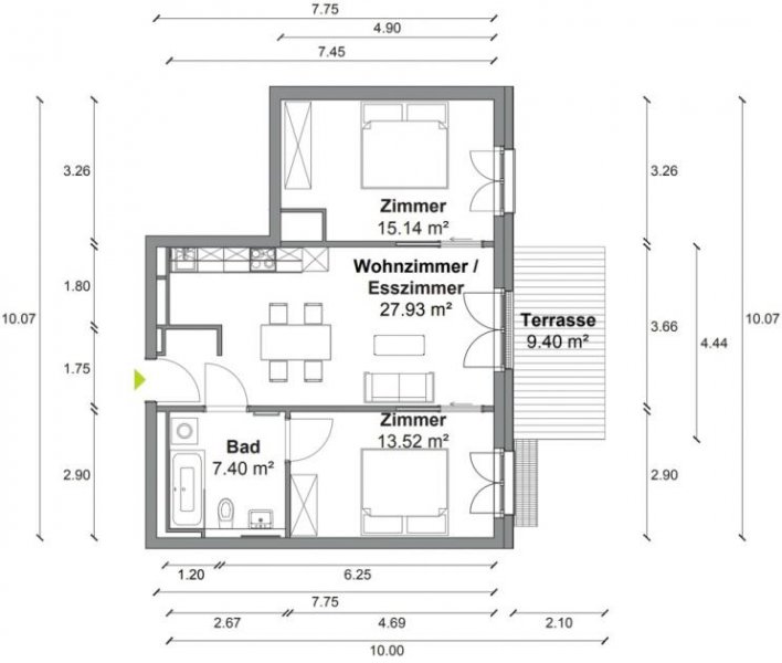 Berlin Hochwertig ausgestattete 3 Zimmer Erdgeschosswohnung mit ca. 69m², EBK und Terrasse in Berlin-Mitte! Wohnung mieten