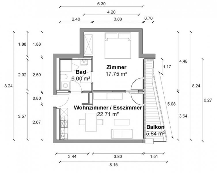 Berlin Ruhige 2 Zimmer Wohnung ca. 49m², EBK, Fußbodenheizung und Balkon mit Gartenblick in Berlin-Mitte Wohnung mieten