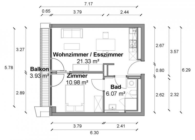 Berlin Ruhige 2 Zimmer Wohnung ca. 40m², EBK, Fußbodenheizung und Balkon mit Weitblick in Berlin-Mitte! Wohnung mieten