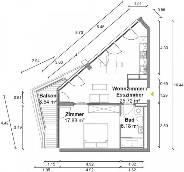 Berlin Sehr helle 2 Zimmer Wohnung mit ca. 54m², EBK und Balkon in Berlin-Mitte! Wohnung mieten
