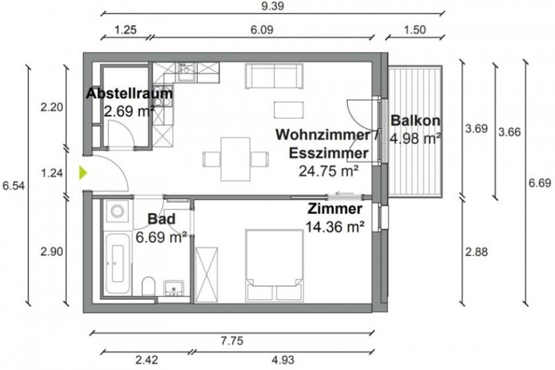 Berlin Toll ausgestattete 2 Zimmer Wohnung mit ca. 51m², EBK und Balkon in Berlin-Mitte! Wohnung mieten