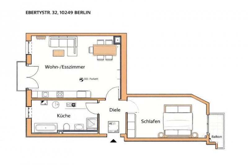 Berlin Erstbezug nach Sanierung: 2-Zimmer-Wohnung mit zwei Balkonen in Berlin Friedrichshain Wohnung mieten