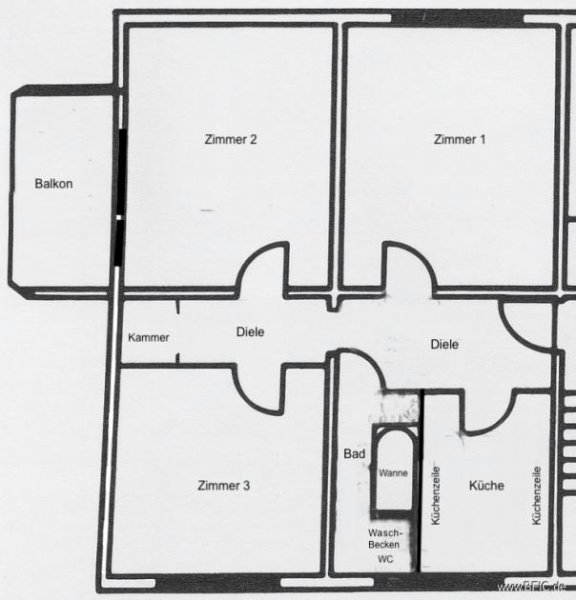 Berlin Furnished 3-room apartment with loggia - ideal for a shared flat Wohnung mieten