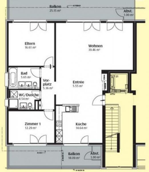 Berlin Zimmer 3.5 2 grosszügige Balkone 182 m2 und eigener Waschturm 110 m2 Wohnung mieten